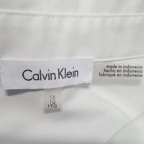 Calvin Klein Button Down Top w/Detail on Sleeves - Picture 6 of 8